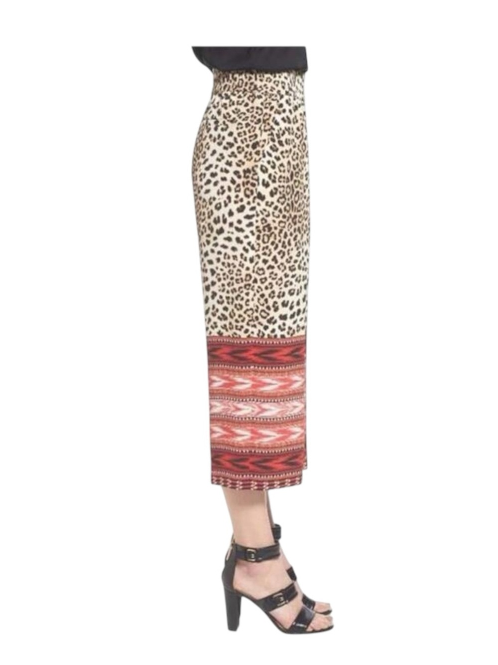 new Kobi Halperin 𑁍 Silk Leopard Print Wide Leg Pant 𑁍 Hibiscus Contrast 𑁍 M - Picture 4 of 16